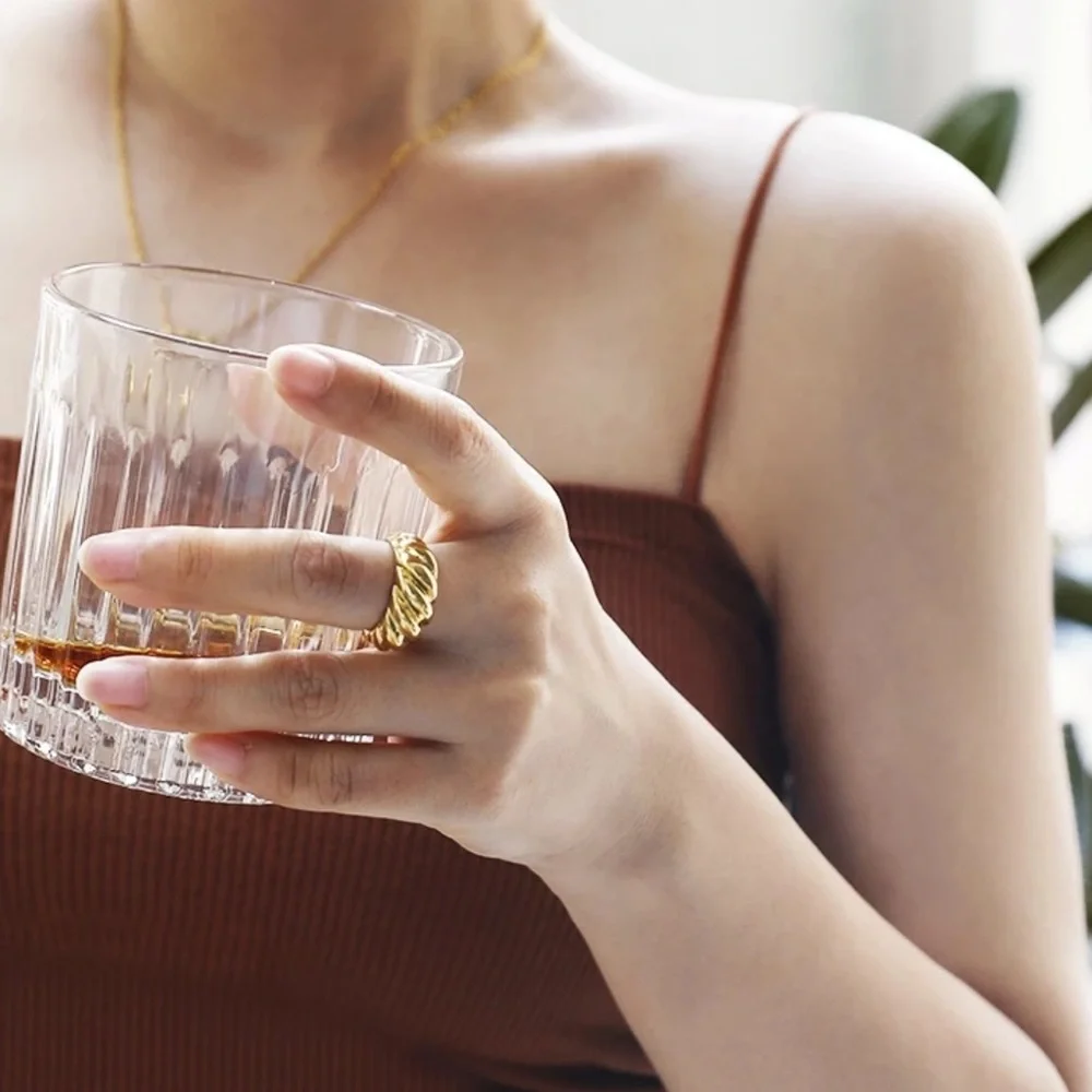 NEW GOLD FRENCH 925 STERLING SILVER ADJUSTABLE RING, CUTE RING, SHINY RING. - Picture 7 of 8